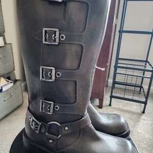 Dark Brown "Moto" Boots